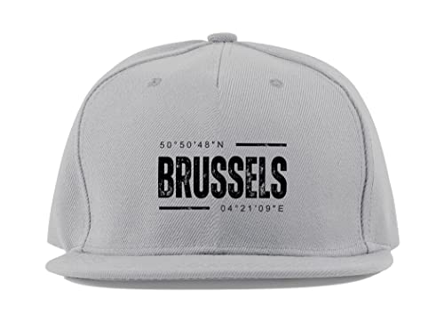 Casquette de baseball ajustable grise avec visière plate, fini les coups de soleil en ville