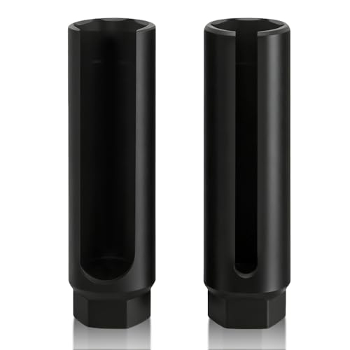 Wxeadu Llave de Vaso para Sondas Lambda, Llave Sonda Lambda 22mm, Llave de Vaso Sonda Lambda con Corte Lateral Ancho para Evitar Daños a Los Cables, Llaves Hexagonal 22mm Reparación Coche