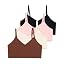 Black, Light Pink, Brown, Ivory