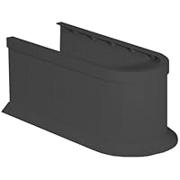Siphonabdeckung Tecno Schwarz – Verstellbare Verkleidung aus Kunststoff, 11 cm Höhe, zuschneidbar für eine perfekte Passform