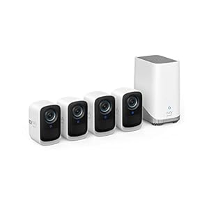 eufy security eufyCam S300(eufyCam 3C)4-Cam Kit, Security Camera Outdoor Wireless, 4K Camera, Expandable Local Storage, Face Recognition AI, Spotlight, Color Night Vision, 2.4GHz Wi-Fi, No Monthly Fee