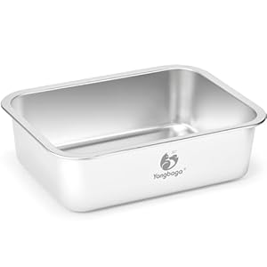 Yangbaga 2 Gallons Large Dog Water Bowl, Anti-Slip Food Grade Stainless Steel Bowl for Large Dogs, Indoor & Outdoor Metal Dog Water Bowl