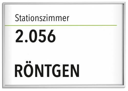 Türschild Büro A6 Aluiniu und Klare Abdeckung Türschilder