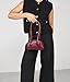 BOSANOVA Bolso de Hombro para Mujer Estilo Bowling con cantoneras Decorativas y Asas largas Planas de Colgar al Hombro Imagen de BOSANOVA Bolso de Hombro para Mujer Estilo Bowling con cantoneras Decorativas y Asas largas Planas de Colgar al Hombro