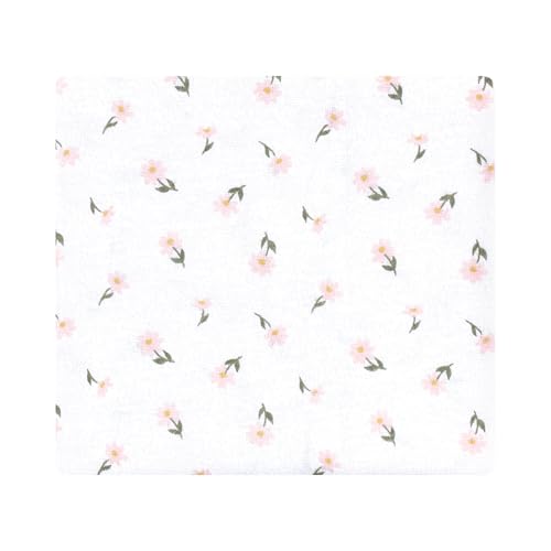 Image of Little Treasure Hudson Baby Cotton Poly Flannel Receiving Blankets Multipack, Sage Green Floral, 30x30 inches