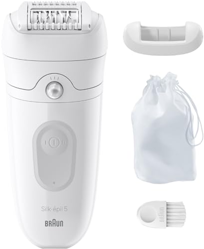 Braun Silk-épil 5 - Depiladora para mujer, depiladora de larga duración, color blanco y gris