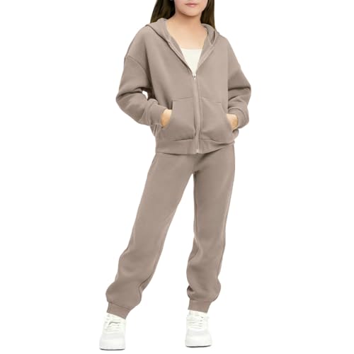 XINYUNZU Jogginganzug Kinder Hoodie mit Hose Set Fleece...