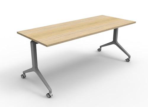 Rapidline Flip Top Table, Natural Oak, 1800 mm Width x 750 mm Depth