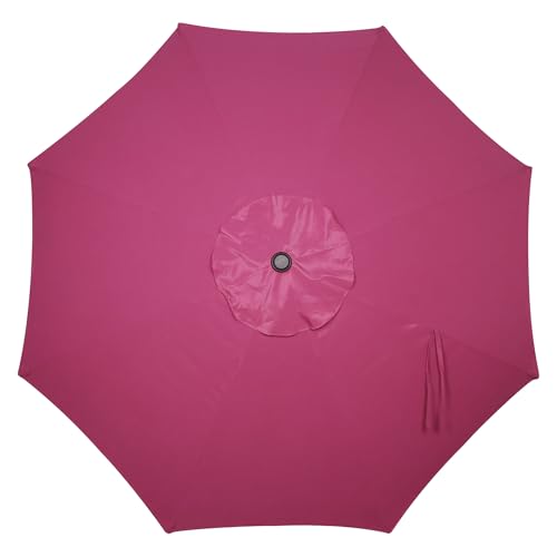 Image of Blissun 9' Outdoor Patio Umbrella, Outdoor Table Umbrella, Yard Umbrella, Market Umbrella with 8 Sturdy Ribs, Push Button Tilt and Crank