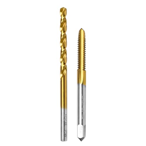 Image of 10-24 UNC Tap and #25 Drill Bit Kit, M2 HSS Drill and Tap Set, Combination of Drill and Tap Kit for Metal