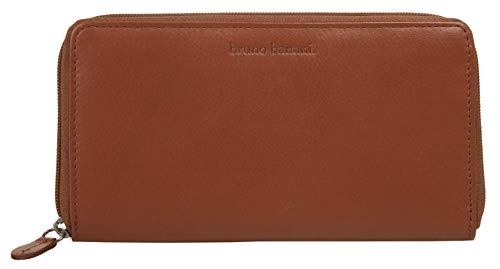 bruno banani große Geldbörse im Querformat Leder Echt Leder Damen | 3-seitiger Reißverschluss, Großzügiger Stauraum, Elegantes Design | 020577