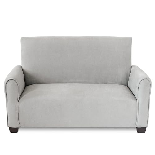 The Rose Hill Company Toddler Upholstered Sofa (Gray Suede)