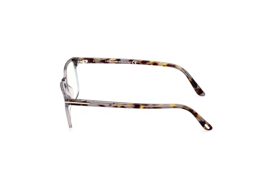 Image of Eyeglasses Tom Ford FT 5831 -B 020 Shiny Transparent Grey, incht inch Logo /Blue Block