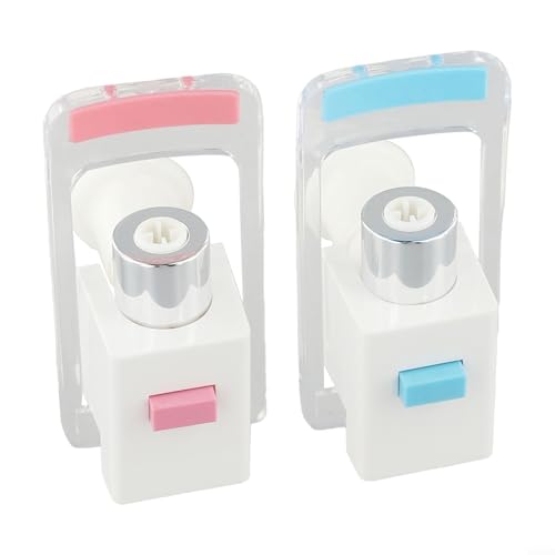 SMZhomeone 1 par de grifos dispensadores de agua de repuesto para máquina purificadora de enfriador de agua fría y caliente, plástico ABS, mango azul y rojo, oficina en casa
