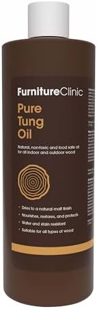 Furniture Clinic Pure Tung Oil for Wood | Non-Toxic Food Grade Wa...