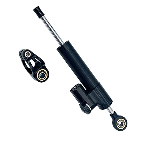 D1M Stabilisateur d'amortisseur de Direction Universel CNC pour Moto Amortisseur Directionnel Universel pour Honda Yamaha KTM Suzuki Kawasaki CBR CR MT R YZF (Noir) Cover