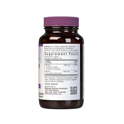 BlueBonnet Dry E-400 IU Plus Selenium Vegetarian Capsules, 120 Count, White