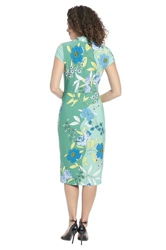 London Times Women's V-Neck Cap Sleeve Sheath Dress Guest of Desk to Dinner Easy Comfortable Garden Party4