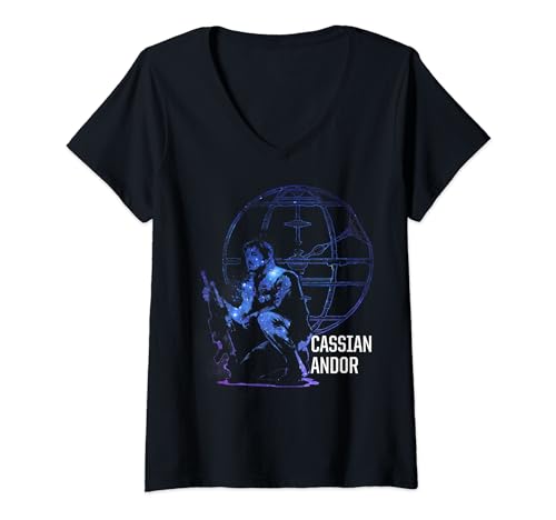 T-shirt Star Wars Cassian Andor femme col V en finir avec les hauts geeks sans forme