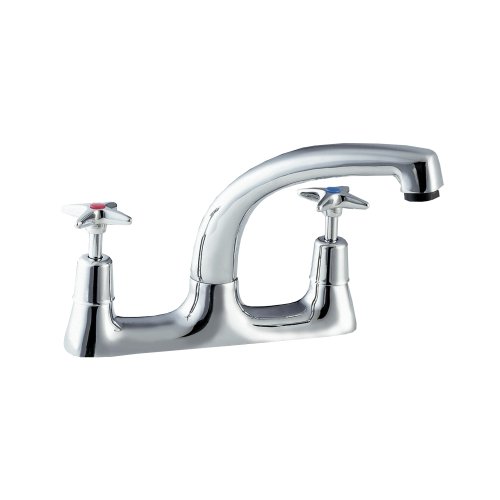 Deva 187X Cross Handle Deck Mounted Sink Mixer Tap with Chrome Finish