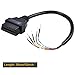 iKKEGOL Pack of 2 OBD OBDII OBD2 16 Pin Female Connector K + CAN K Line Jumper Tester Cable Universal Pigtail DIY Mobley Adapter for Motorcycle Car Truck 1ft Feet 30cm/12 2PCS