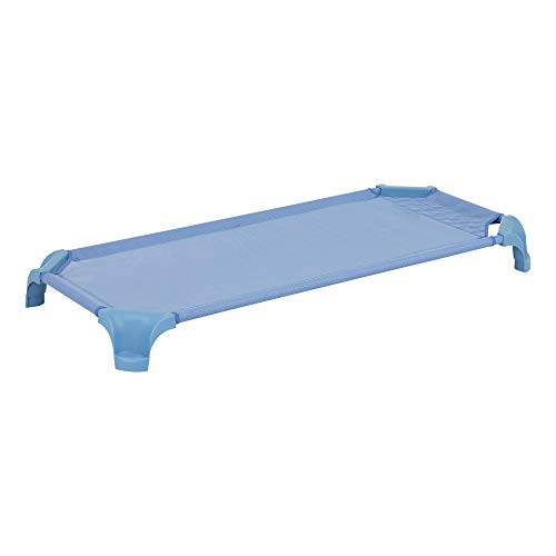 Image of Sprogs Heavy-Duty Stackable Standard Size 52 inchL Daycare Cots for Kids and Toddlers, Stacking Preschool Classroom Kids Cots for Sleeping, Resting, Naptime, Pack of 16, Natural Colors