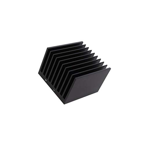 Dissipateur pressé à ailettes noir SK 645 FISCH 100x95x70mm pour composants