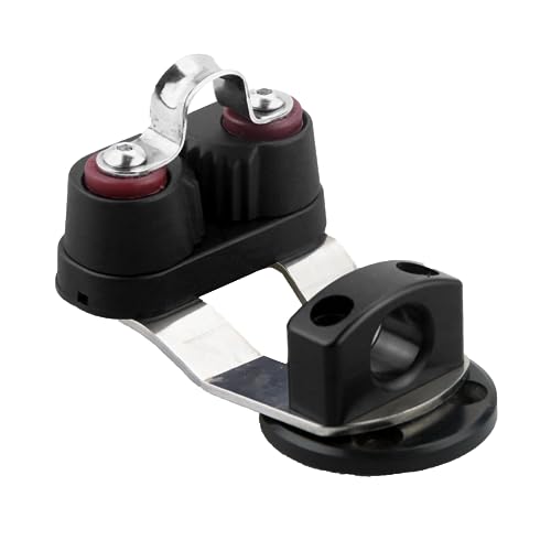 BLUESHARK 305 Bullseye Swivel Cam Cleat Base with 130 Nylon Delrin Ball Bearing Cam Cleat Yacht Sailing Sailboat for 57mm/75mm Ratchet Blocks