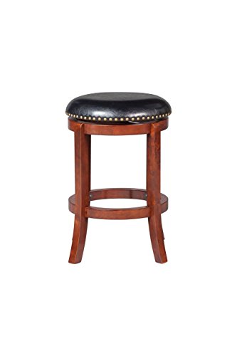 Boraam Cordova Swivel Stool, 24-Inch, Cherry #TOP3