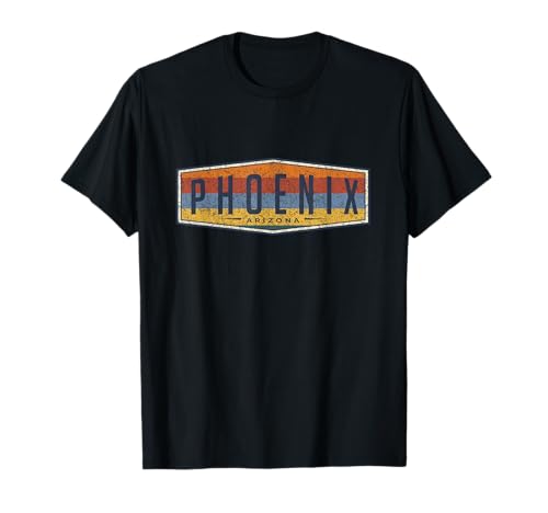 Phoenix Retro Vintage Badge Propre Minimal City Design T-Shirt
