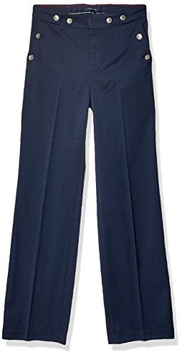 Tommy Hilfiger Women s Adaptive Wide Leg Pants with Elastic Waist, Masters Navy, 6