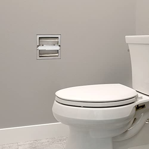 Design House 539189 Millbridge Bath Accessories, Recessed Toilet Paper Holder, Satin Nickel #TOP2