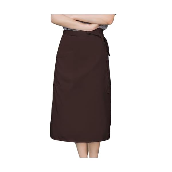 heavenlife Apron Waist with Large Pocket, Apron for Cooking, Adjustable Unisex Apron, Half Aprons Long for Restaurants, Cafes, Barbecues, 68 * 70cm