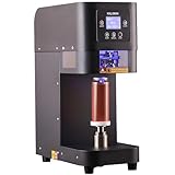 Automatic Commercial Can Sealer Machine, Roller Rotates Bottle Won't Rotate - Soda Can Seaming Machine, Height Adjustable, Electric Bottle Sealer Machine for Plastic Aluminum Beer Can (5.5cm in Diam.)