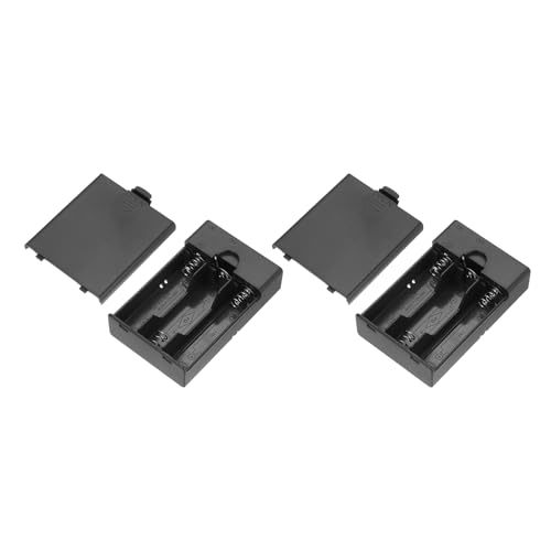 QUARKZMAN 2 Piezas Portapilas AA 3 Ranuras 1.5V para Luces LED Negro