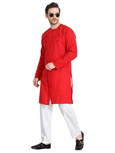 Image of Leriya Fashion Men's Slub Cotton pathan Suit Kurta