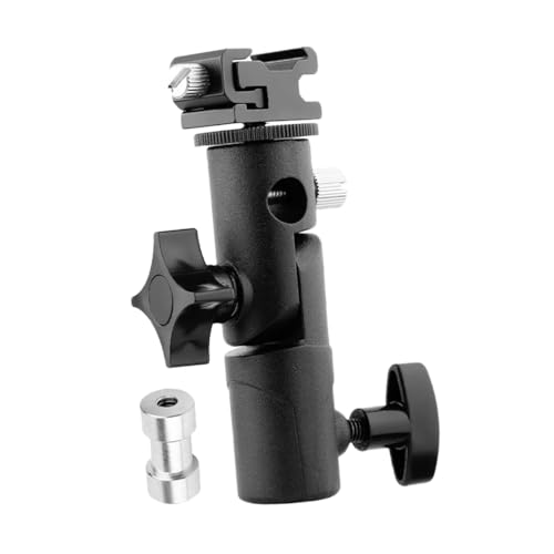 KONTONTY Metal Flash Lamp Holder Flashlight Holder Black Aluminum Alloy Photography Bracket Abs Flash Lights Bracket