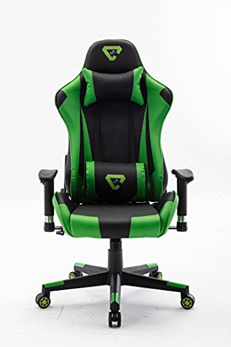 Hanking-Planet-Silla-GamingSILLAS-EscritorioSilla-OficinaERGONOMICAINCLINACION-HorizontalGIRATORIAAltura-Ajustable-Verde
