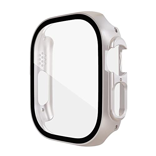 Coque Apple Watch Ultra 49mm verre trempé bumper rigide de qualité supérieure Starlight