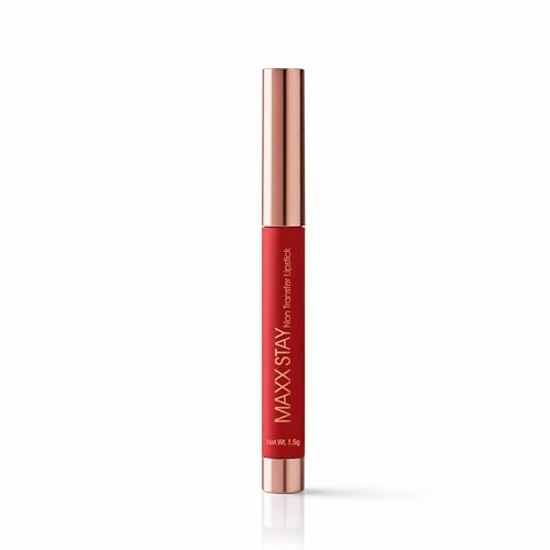 Image of Hilary Rhoda Maxx Stay Non Transfer Lipstick | Matte Finish & Transfer-Proof | 16-Hour Stay | Creamy Finish & Smudge Proof | Crayon Lipstick - 1.5g (Shocking Red - Shade 14)