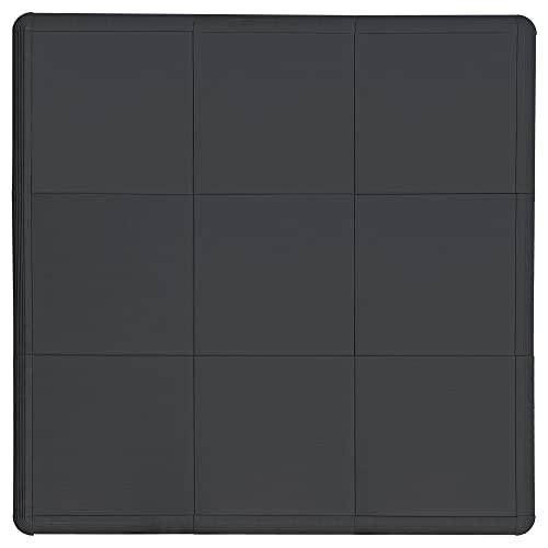 Nicoman Baldosas portátiles de Baile, Unisex, Grano de Madera Negro, Set of 9 Tiles Cover
