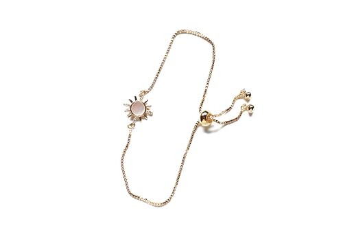 Gold Solstice Celestial bracelet Set/Moon/Sun/Star Adjustable Bracelet (Sun)