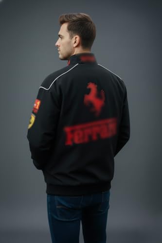 Besick F1 Full-Zip Bomber Biker Jacket For Men - Image 5