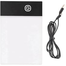Respicefinem LED Light Board Mini A6 Tracing Light Table Portable Tracing LED Copy Board Light Box Drawing Pad Artcraft Trace Light Pad Copy Boxes for Drawing Sketching USB Cable