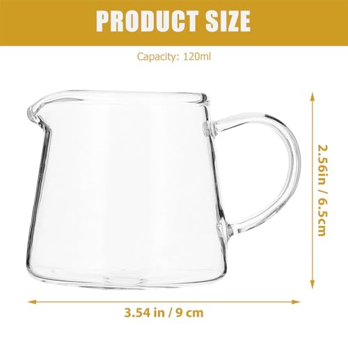 Miniatura 4 de Aboofan - Jarra De Cristal Multifuncional Jarra Para Espumar Leche, Taza De Té, Expreso, Crema De Mantequilla Y Leche Vaso Mezcl Desnat Para Cafetera
