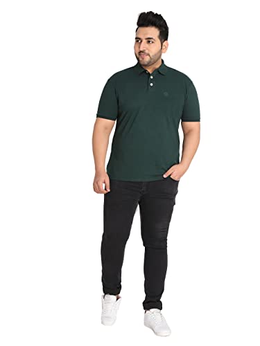 Image of CHKOKKO Men's Pluse Size Polo Cotton Regular Fit Half Sleeves T-Shirt