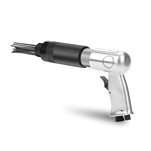 Ejoyous 90PSI Pistol Grip Needle Scaler, Compressed Air Needle Scaler 3000 RPM Carbon Fiber Needle Gun 1/4 inch 10 CFM Needle Gun Rust Remover 35cm Black