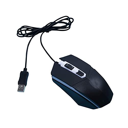 Image of Mechanical Gaming Keyboard and Mouse Set , Rainbow LED, USB Wired Desktop Combo (Black)