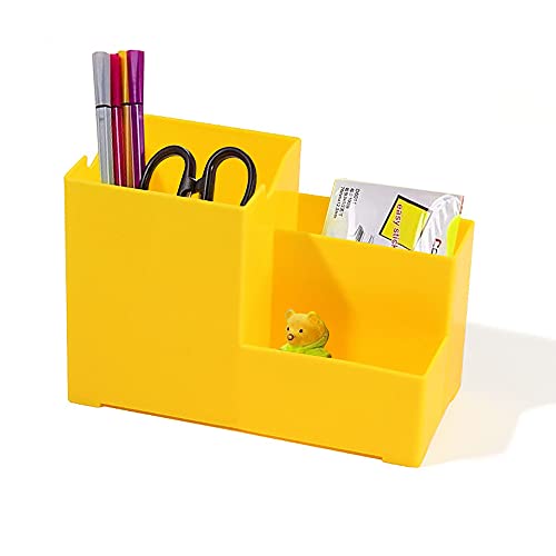 ornerx ABS Pencil Holder Desk Supply Yellow