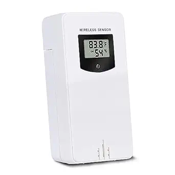 Wireless Remote Sensor Used for Outdoor Temperature Humidity Remote Sensor in Backyard, Garden, Courtyard and Basements